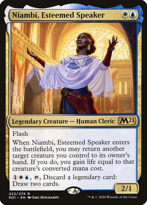 Niambi, Esteemed Speaker