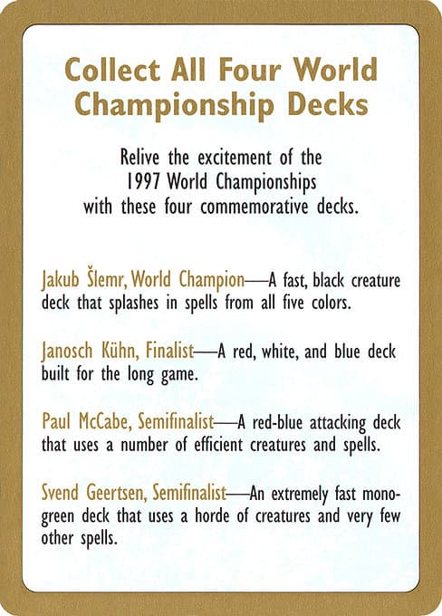 1997 World Championships Ad